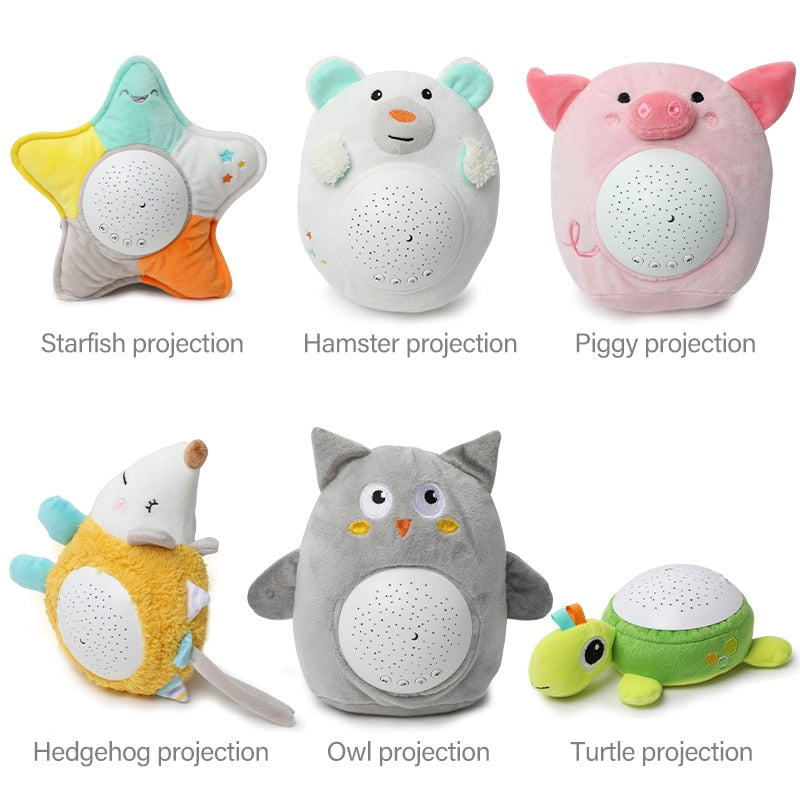 Baby Plush Toy With Night Light Projector