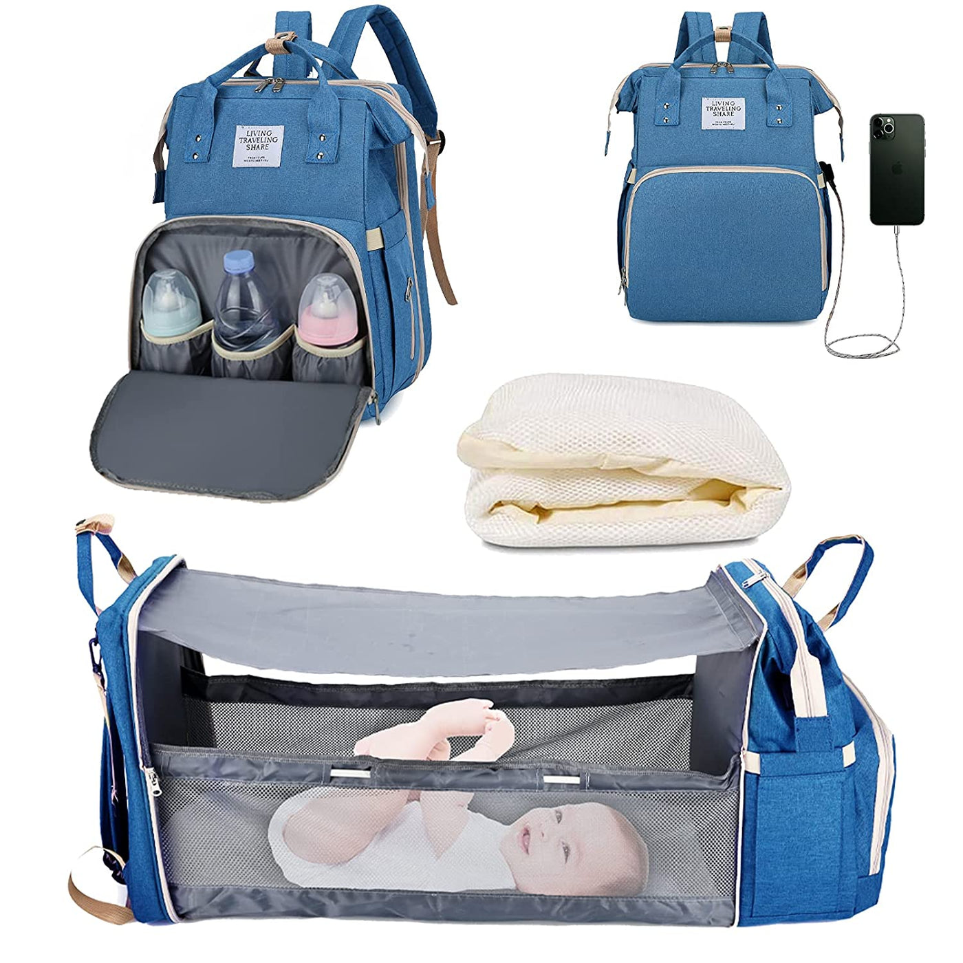 4-In-1 Baby Diaper Bag