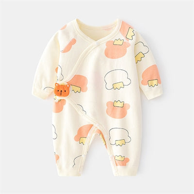 Lawadka 0-6M Spring Autumn Newborn Baby Girl Boy Romper Cotton Solid Soft Infant Jumpsuit With Wing Casual Clothes For Girls Boy