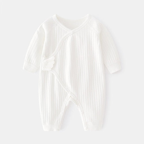 Lawadka 0-6M Spring Autumn Newborn Baby Girl Boy Romper Cotton Solid Soft Infant Jumpsuit With Wing Casual Clothes For Girls Boy