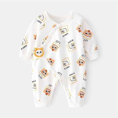 Lawadka 0-6M Spring Autumn Newborn Baby Girl Boy Romper Cotton Solid Soft Infant Jumpsuit With Wing Casual Clothes For Girls Boy