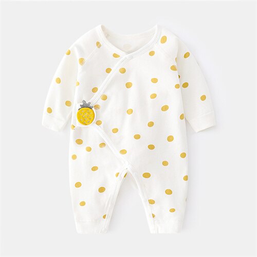 Lawadka 0-6M Spring Autumn Newborn Baby Girl Boy Romper Cotton Solid Soft Infant Jumpsuit With Wing Casual Clothes For Girls Boy