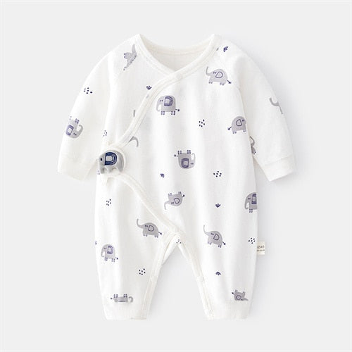 Lawadka 0-6M Spring Autumn Newborn Baby Girl Boy Romper Cotton Solid Soft Infant Jumpsuit With Wing Casual Clothes For Girls Boy