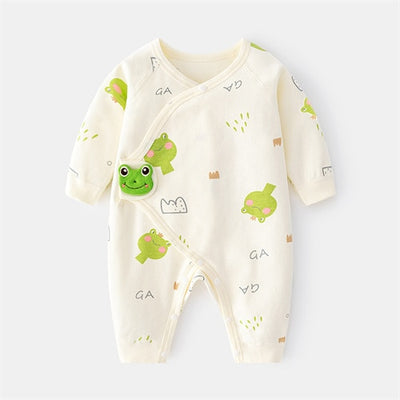 Lawadka 0-6M Spring Autumn Newborn Baby Girl Boy Romper Cotton Solid Soft Infant Jumpsuit With Wing Casual Clothes For Girls Boy